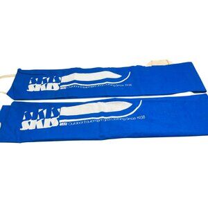 Vintage REI Blue Canvas Ski Bags 84" with Handles & Tie Closures 70s 80s Retro